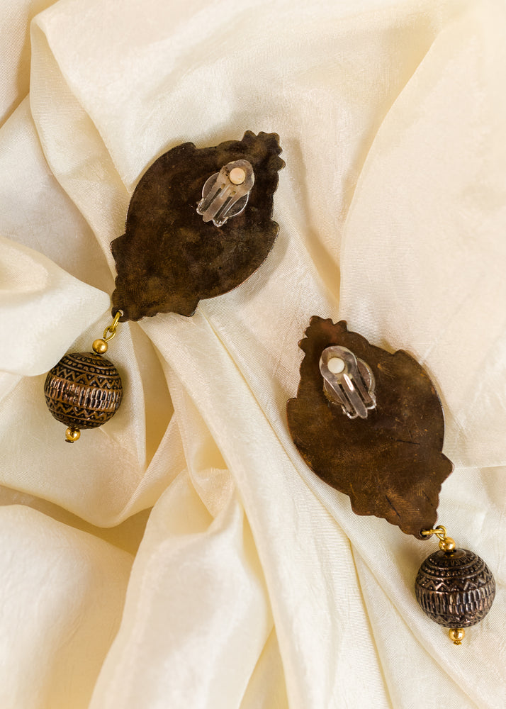 Clip-on Cameo Earrings