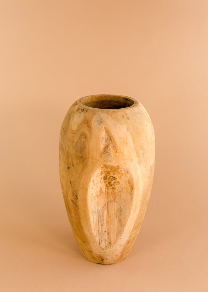 Teak Wood Vase