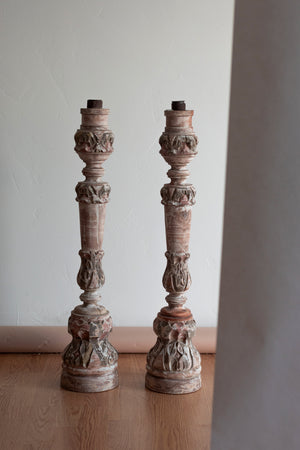 
            
                Load image into Gallery viewer, Pair of French Bohemian Grande Candlesticks
            
        