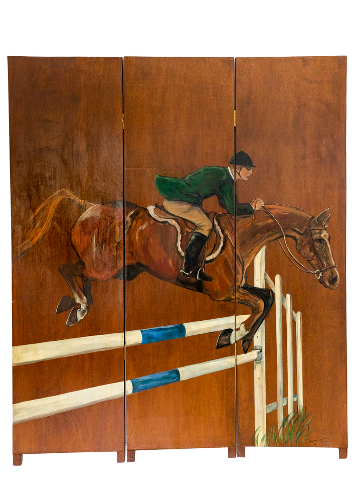 
            
                Load image into Gallery viewer, Wooden, Hand-Painted Horse Room Divider
            
        