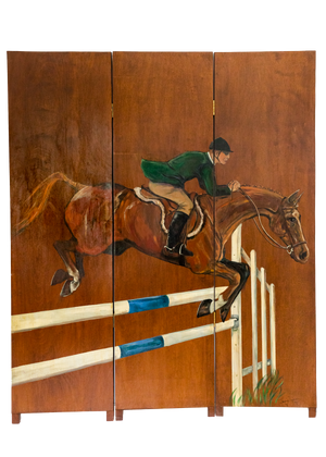 
            
                Load image into Gallery viewer, Wooden, Hand-Painted Horse Room Divider
            
        